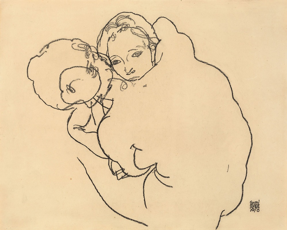 Egon Schiele - Mother and Child (Mutter und Kind)