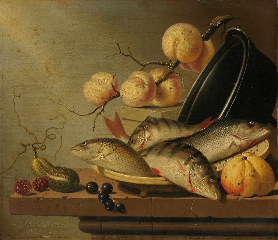 Harmen Steenwyck - Still Life with Fish and Fruit