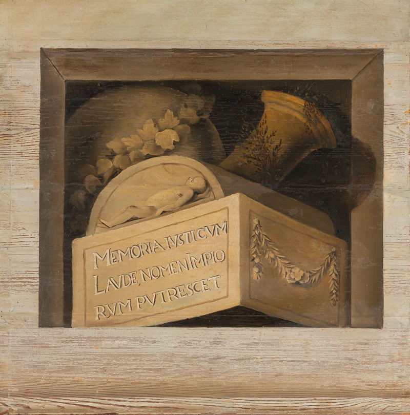 Jacob van Campen - Tomb with Inscription