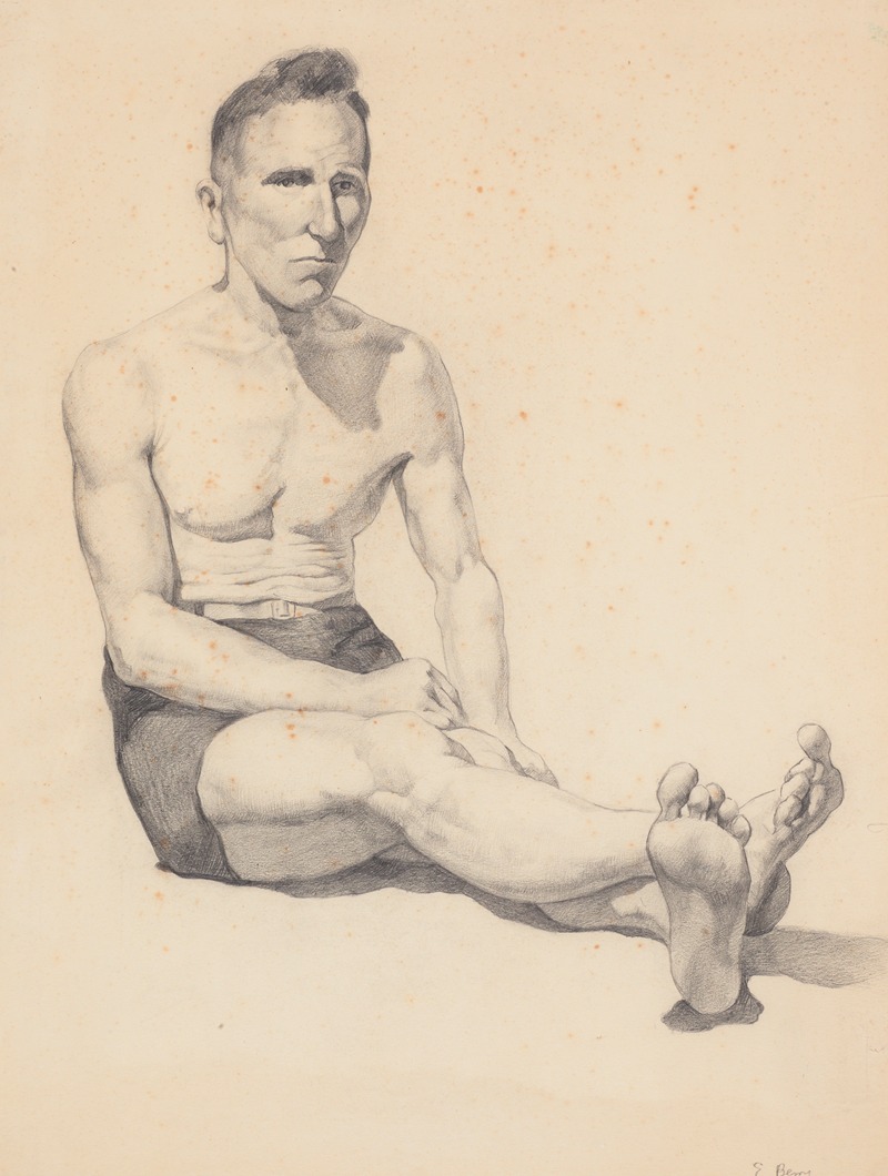 Elizabeth Berry - Untitled (Man, seated, in bathing suit)