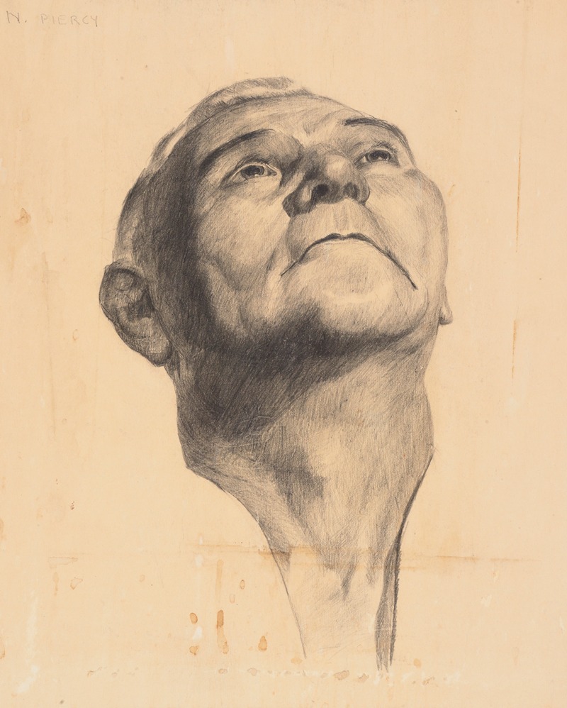 Elizabeth Berry - Untitled. (Head of a man looking upwards)