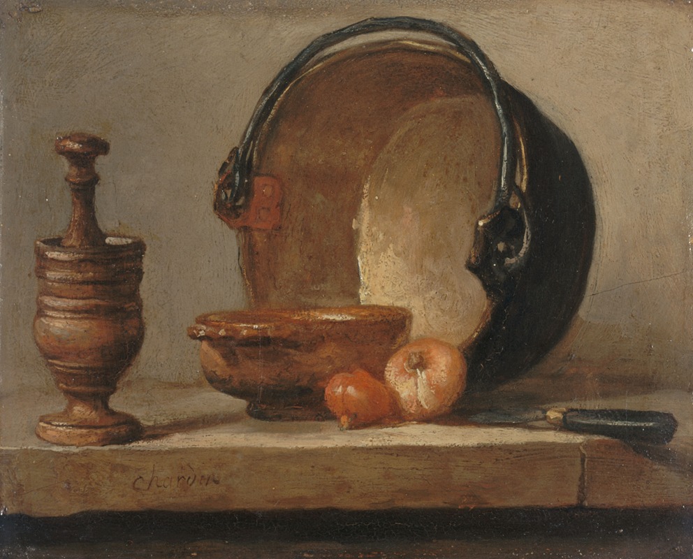 Jean-Baptiste-Siméon Chardin - Nature morte au chaudron de cuivre