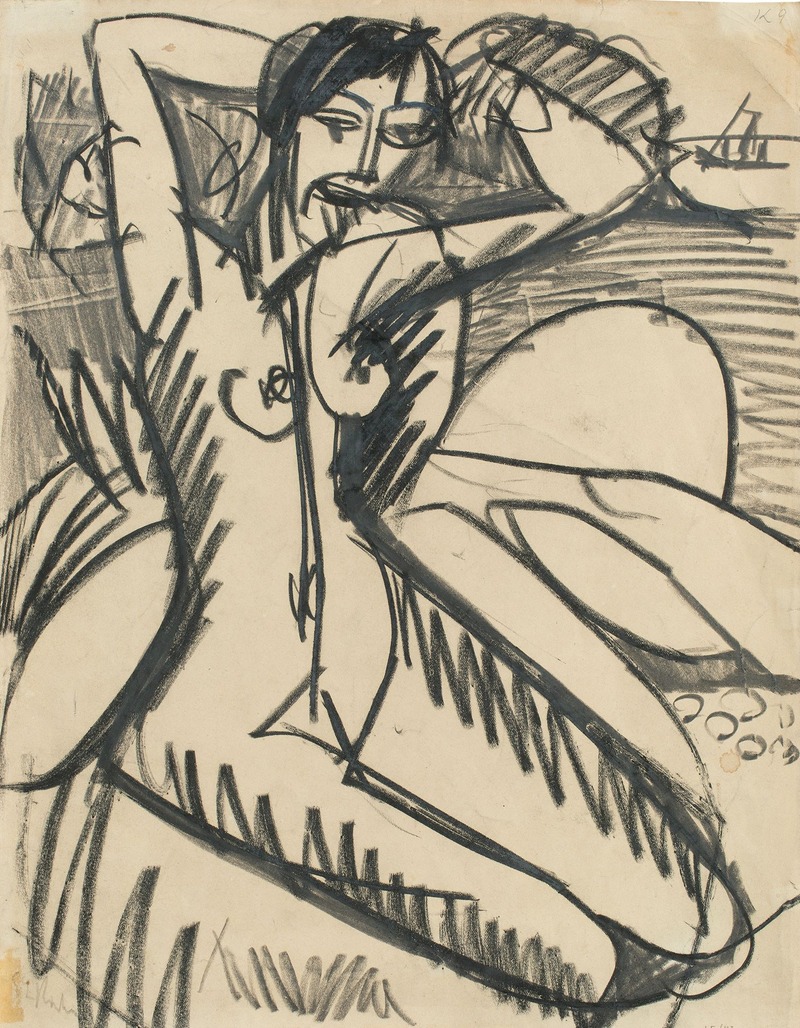 Ernst Ludwig Kirchner - Am Strand sitzender