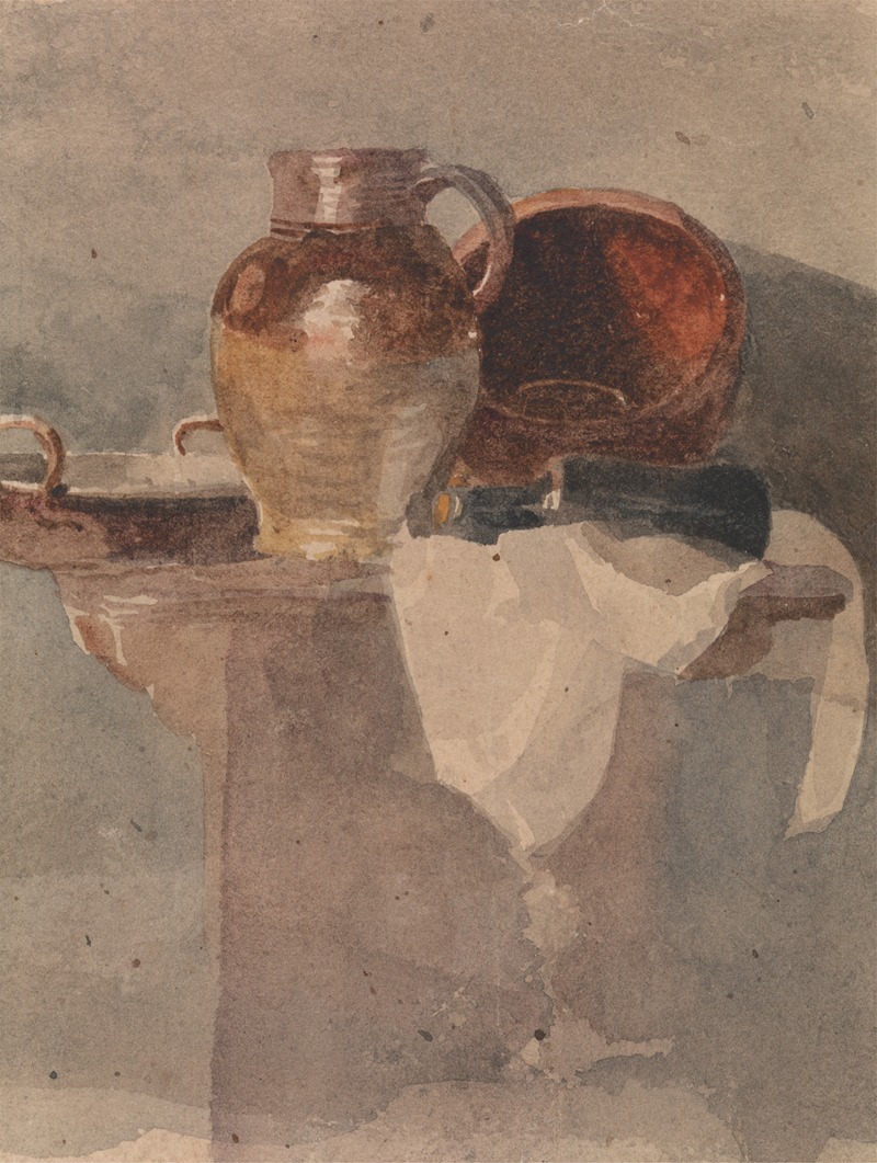 Peter DeWint - Still Life with a Jug and Copper Pan