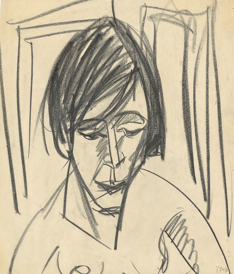 Ernst Ludwig Kirchner - Frauenportrait (Erna Schilling)