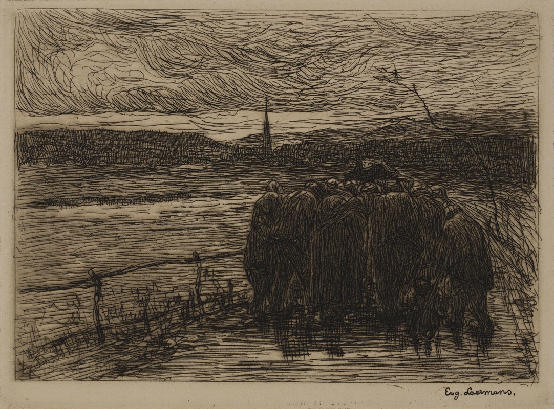 Eugène Laermans - Begrafenis van de boer