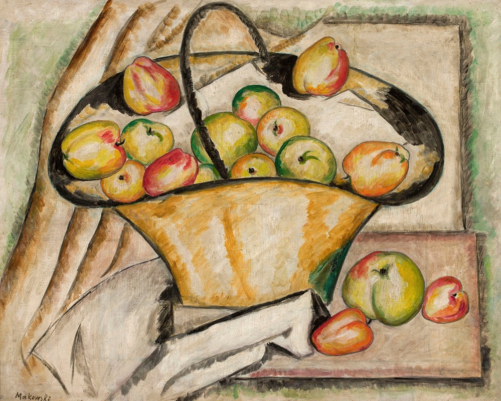 Tadeusz Makowski - Basket with apples