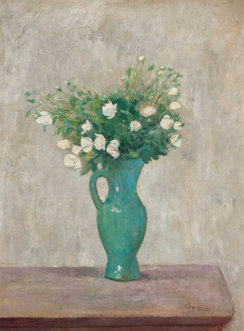 Tadeusz Makowski - Bouquet in a green flower-vase
