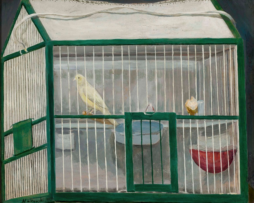 Tadeusz Makowski - Cage with a canary