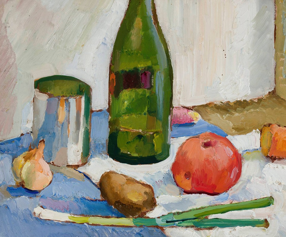 Zygmunt Waliszewski - Still life with a green bottle