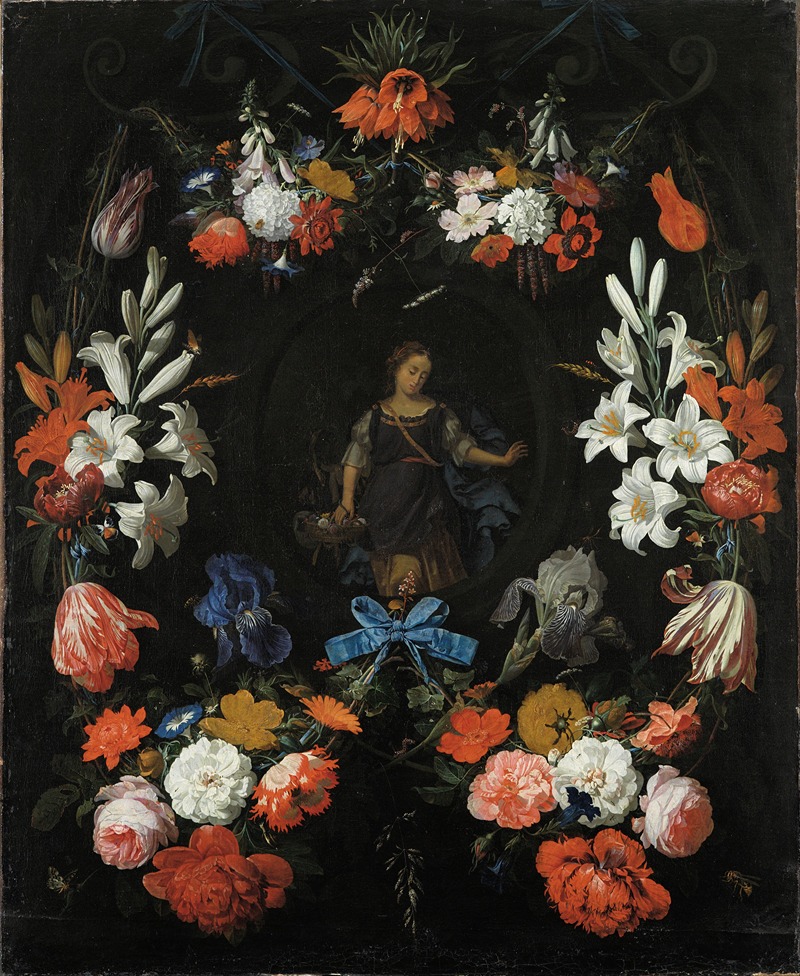 Abraham Mignon - Garland of Flowers