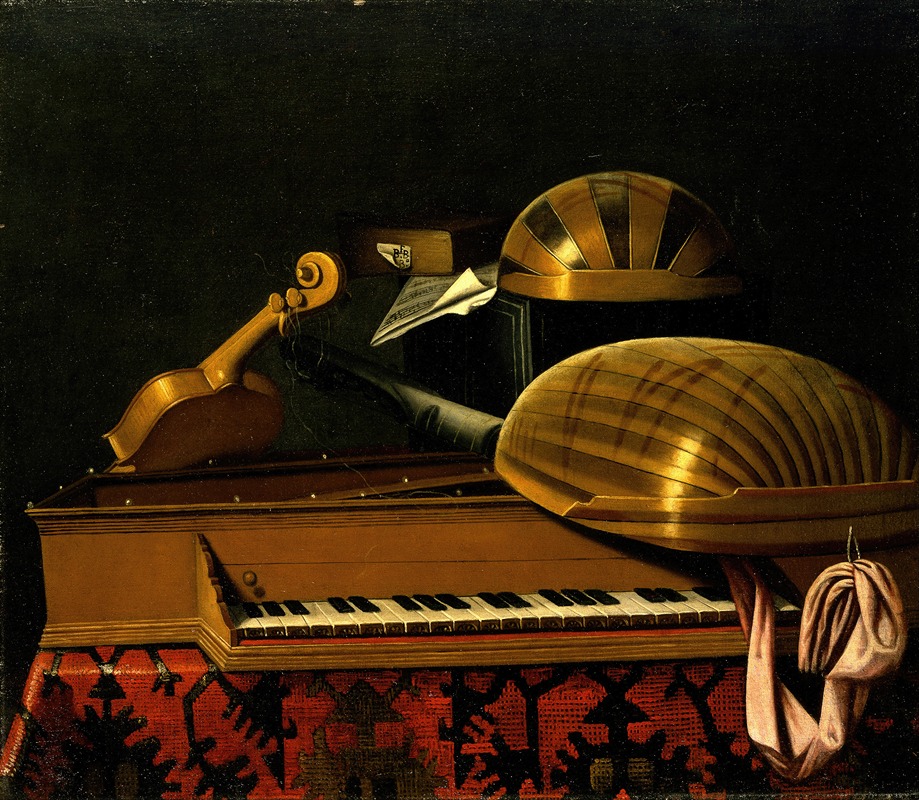 Bartholomeo Bettera - Still Life with Musical Instruments and Books