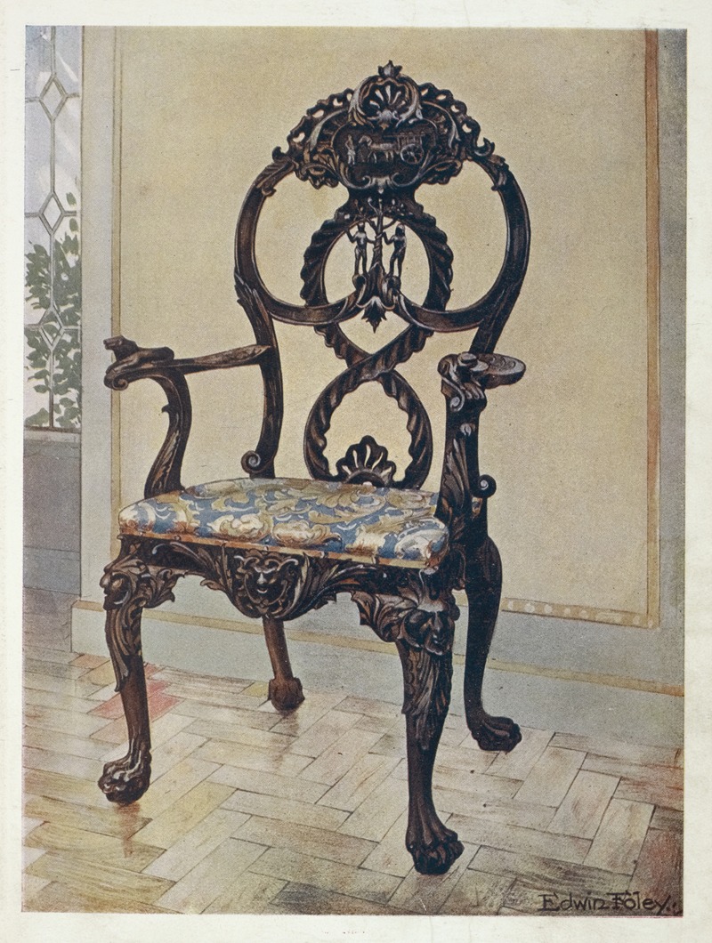 Edwin Foley - Carved early Chippendale chairman’s chair