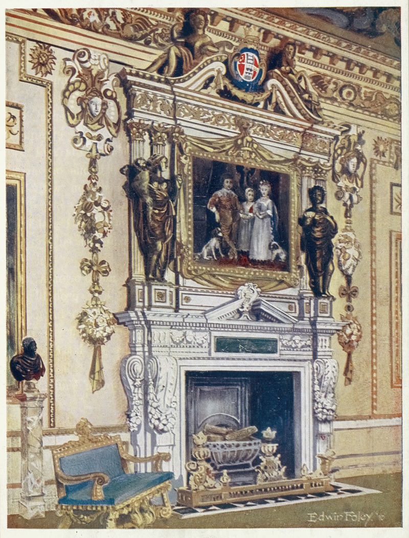 Edwin Foley - Chimneypiece in the double cube room, Wilton House