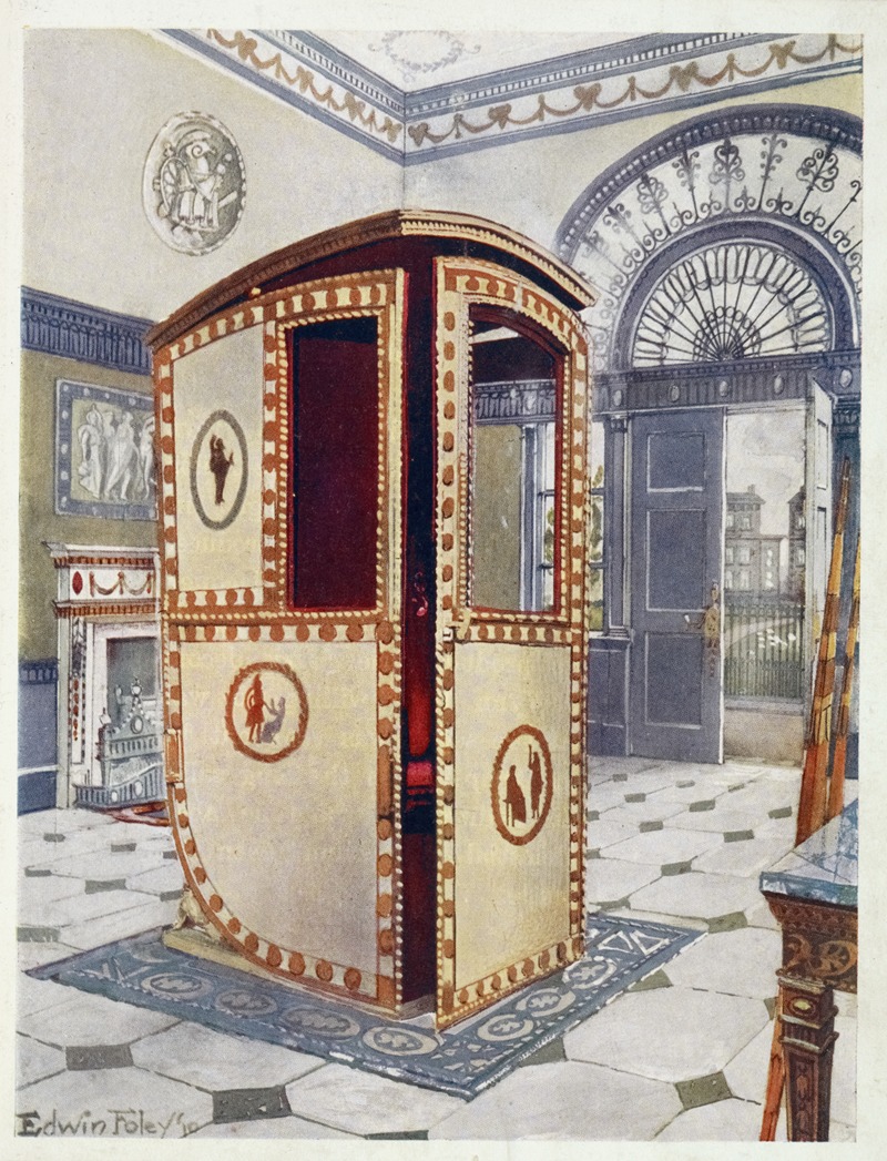 Edwin Foley - Painted and lacquered sedan chair with domed top