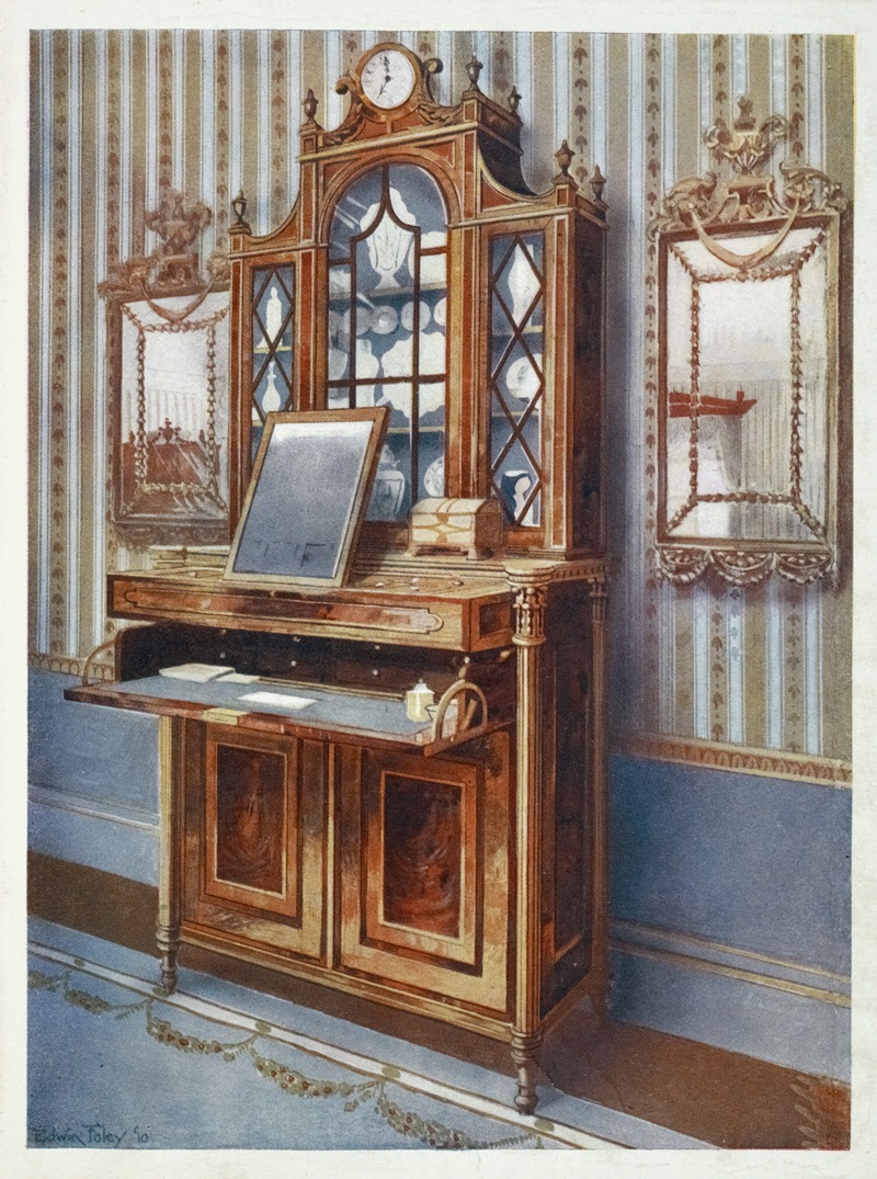 Edwin Foley - Satinwood and mahogany inlaid dressing cabinet