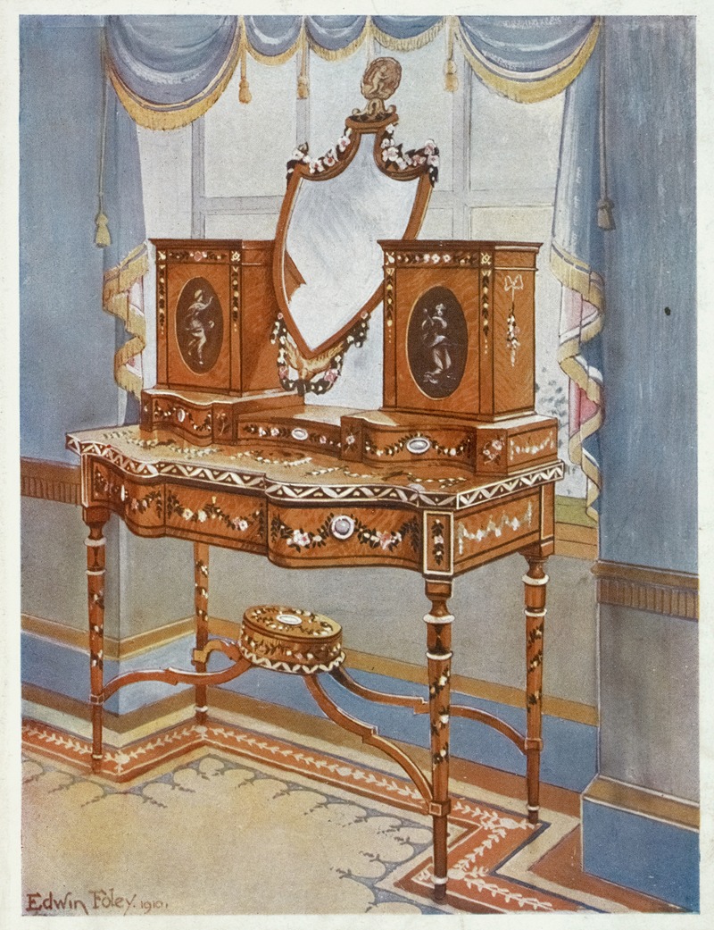 Edwin Foley - Satinwood dressing-table with medallions
