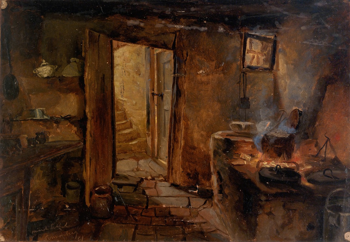 Eliphalet Fraser Andrews - Interior of a Kitchen