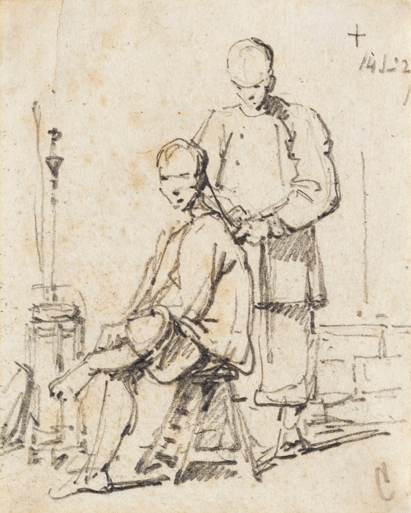 George Chinnery - A Chinese Barber