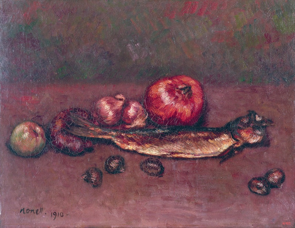 Isidre Nonell - Still Life with Onions and Herring