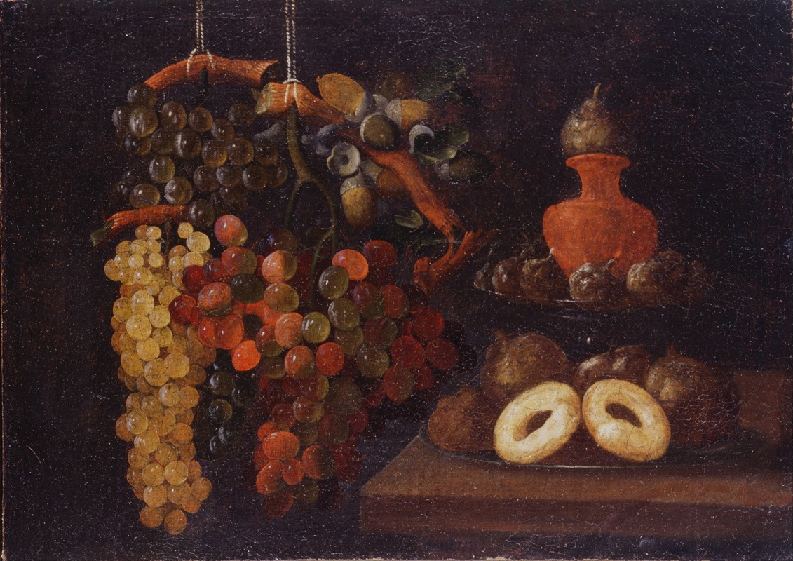 Juan de Espinosa - Still Life with grapes and cakes