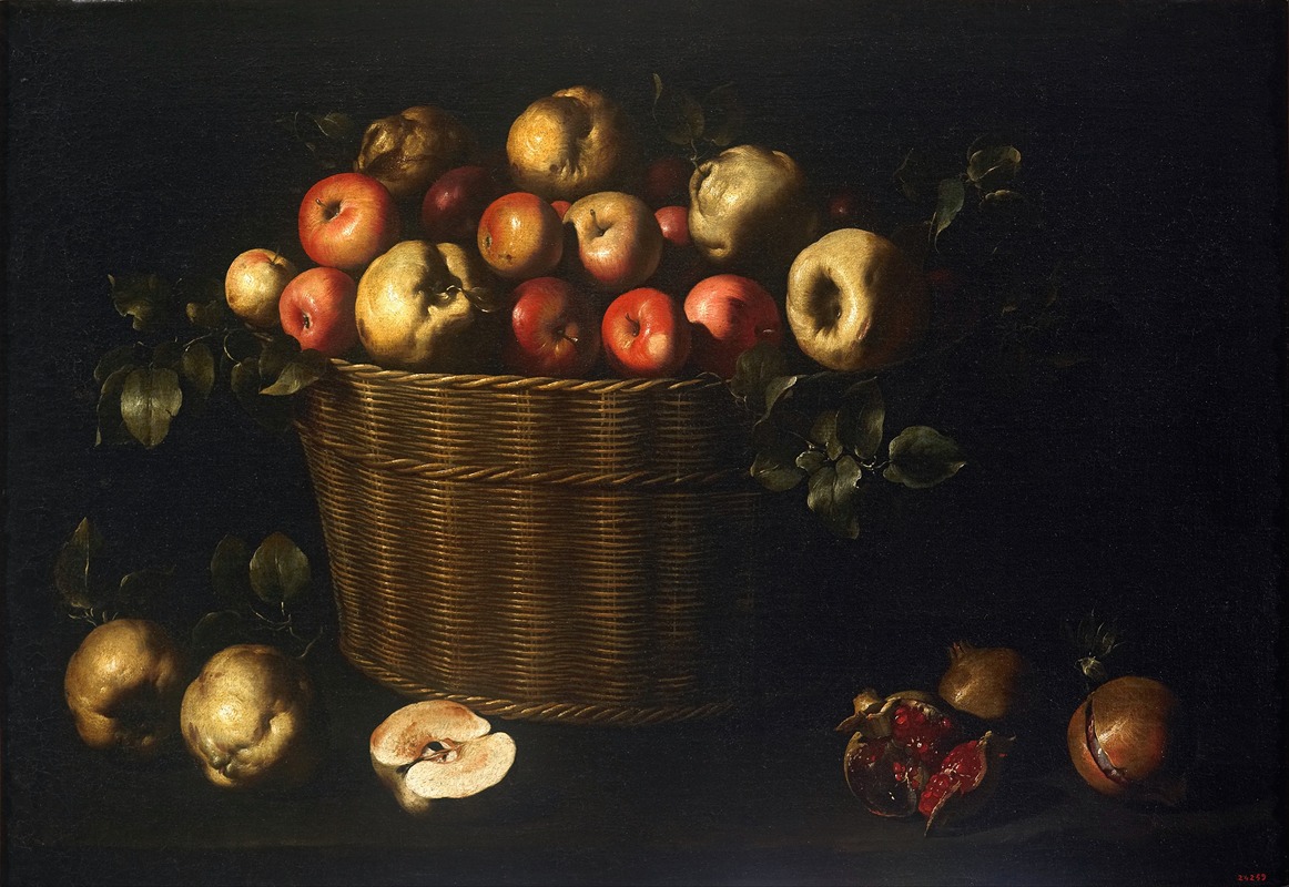 Juan de Zurbarán - Basket with Apples, Quinces and Pomegranates