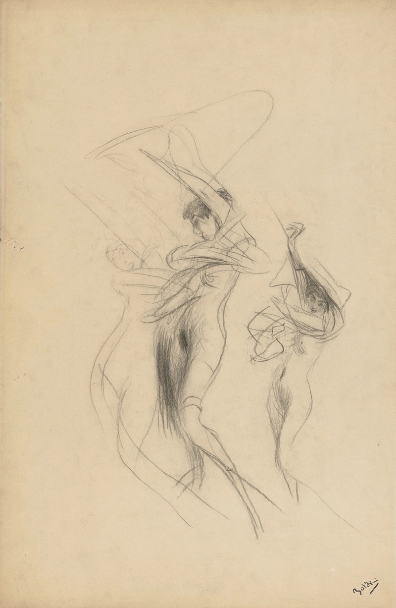 Giovanni Boldini - Study of Dancing Nudes