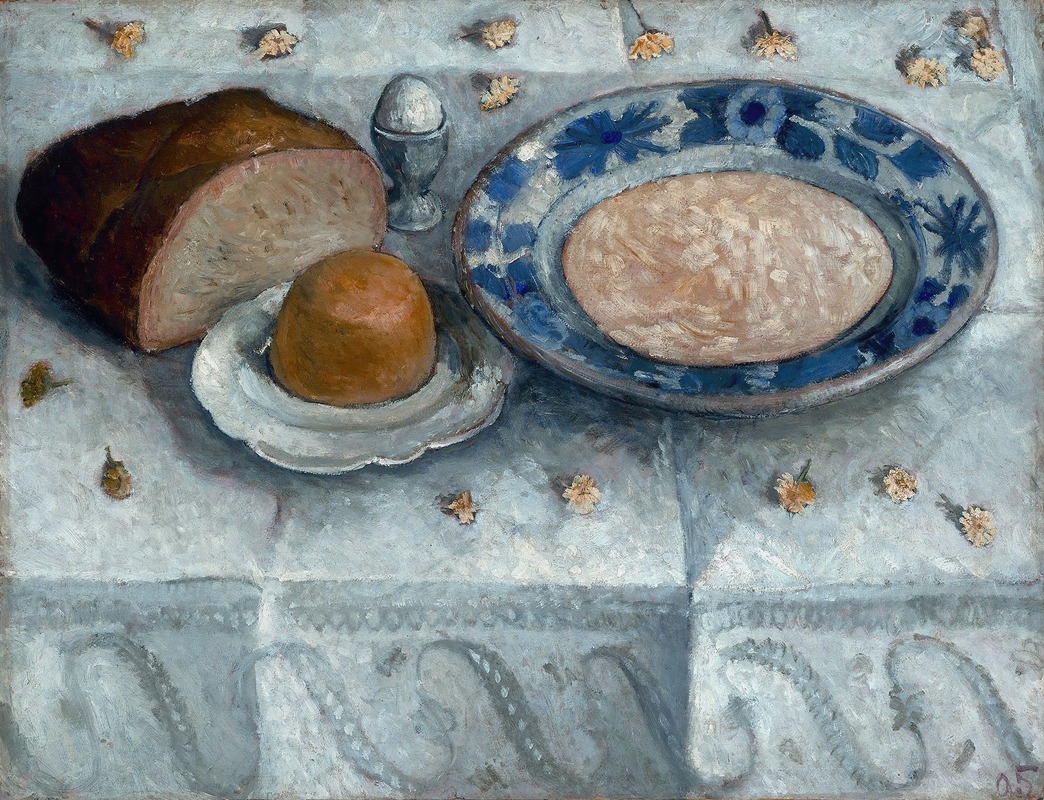 Paula Modersohn-Becker - Still life with milk soup (breakfast table)