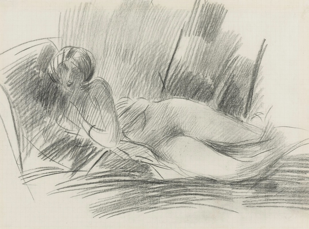 Giovanni Boldini - Reclining Female Nude
