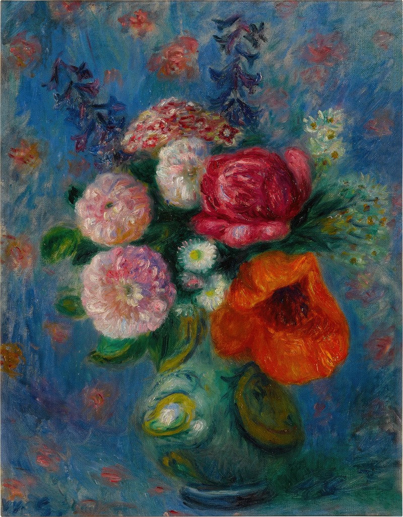 William James Glackens - Bouquet with Poppy