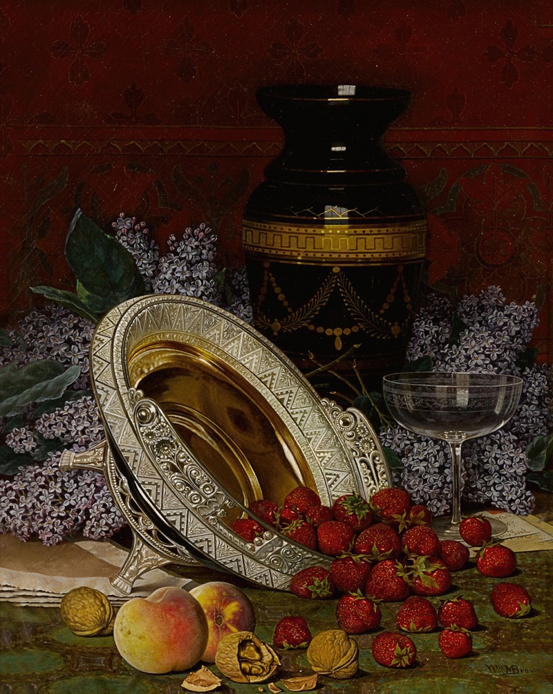 William Mason Brown - Still Life with Strawberries and Lilacs