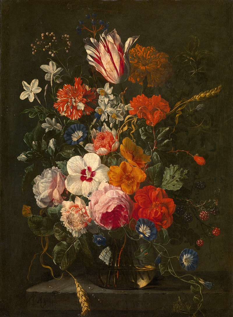 Abraham Mignon - Flowers in a Vase