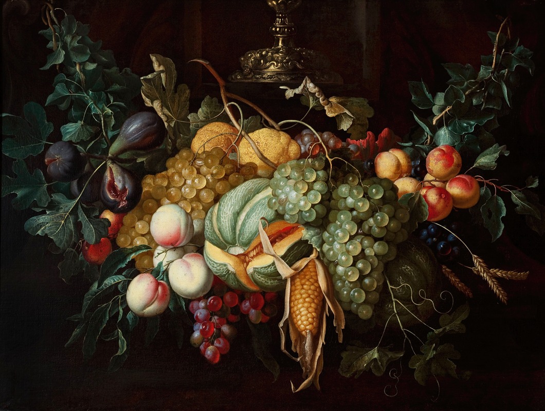Alexander Coosemans - Still life with fruits and corn
