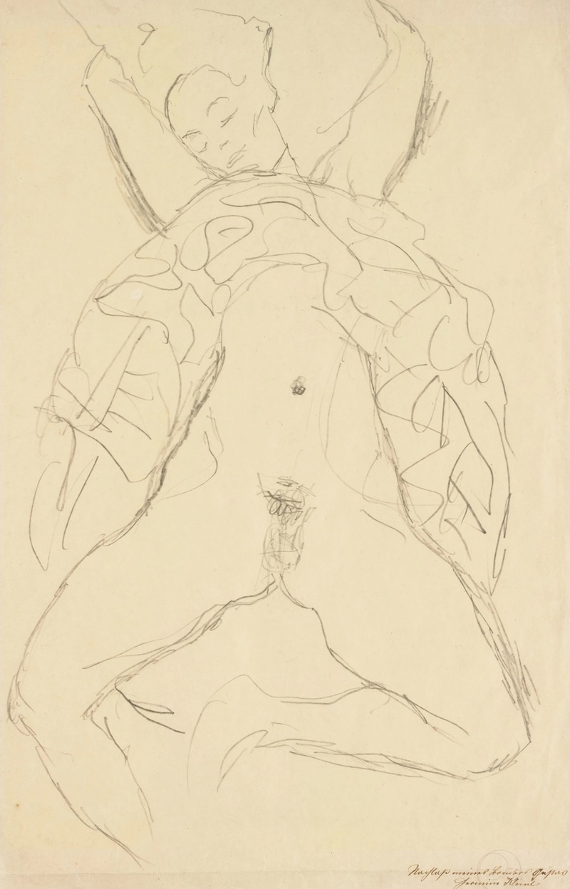 Gustav Klimt - Aktstudie für die Rechte Figur in ‘der Braut’ (Nude Study for the Right Figure in ‘The Bride’)