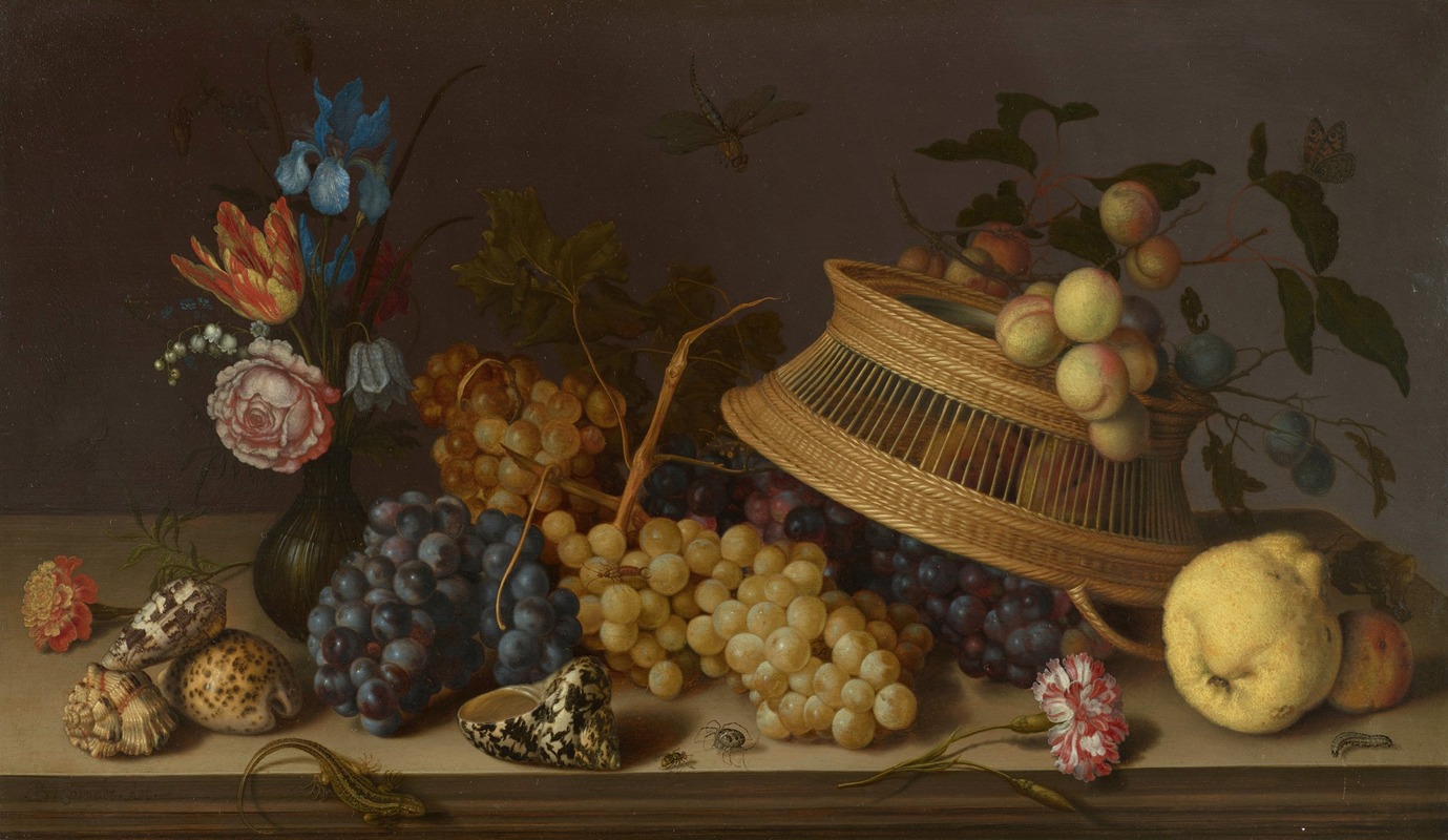 Balthasar van der Ast - Still Life of Flowers, Fruit, Shells, and Insects