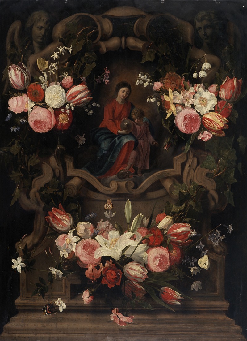 Daniel Seghers - Flower garland with Immaculate Conception