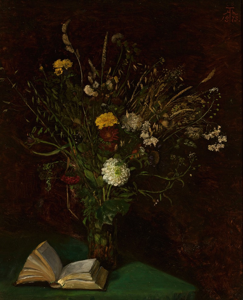 Hans Thoma - Vase with flowers