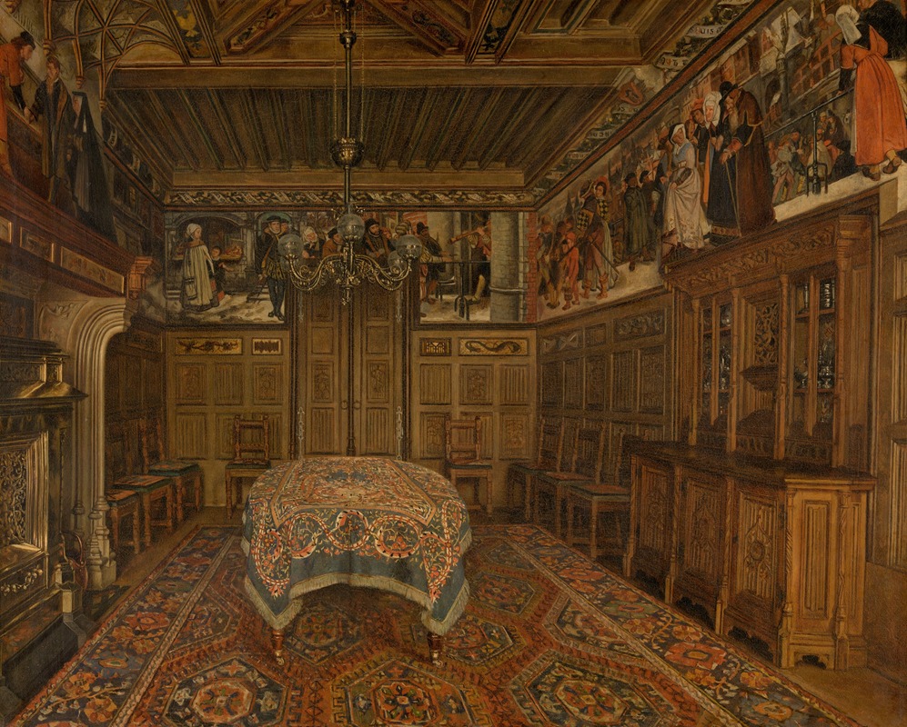 Henri de Braekeleer - The Dining Room at the Home of the Artist Henri Leys