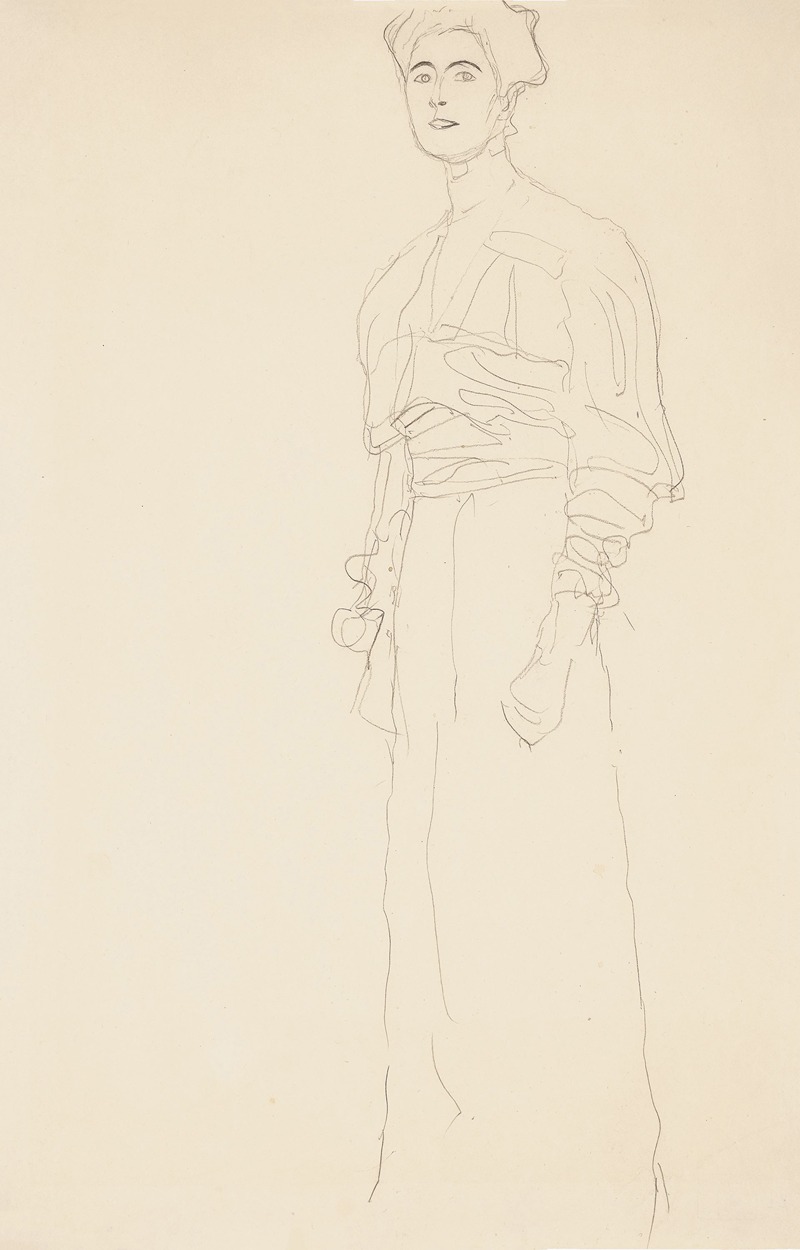 Gustav Klimt - Stehend nach links (study for the portrait of Margaret Stonborough-Wittgenstein)