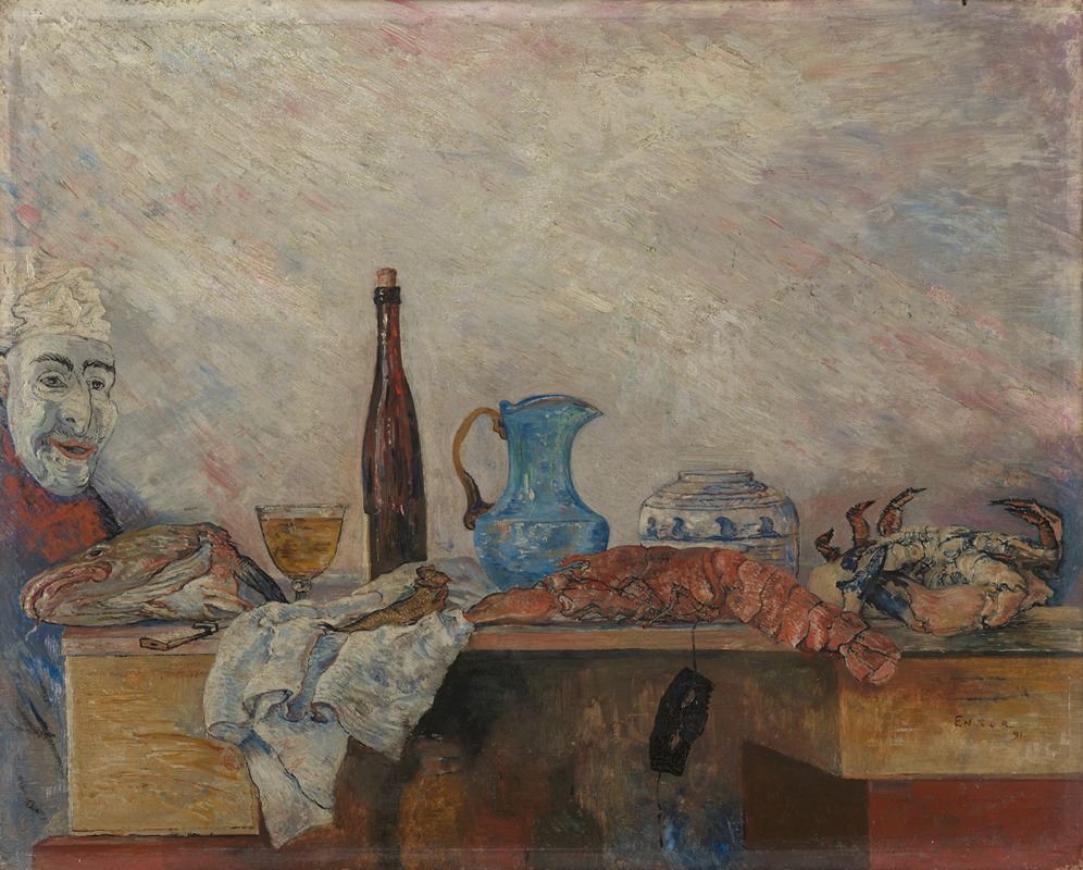 James Ensor - Mask and Crustaceans