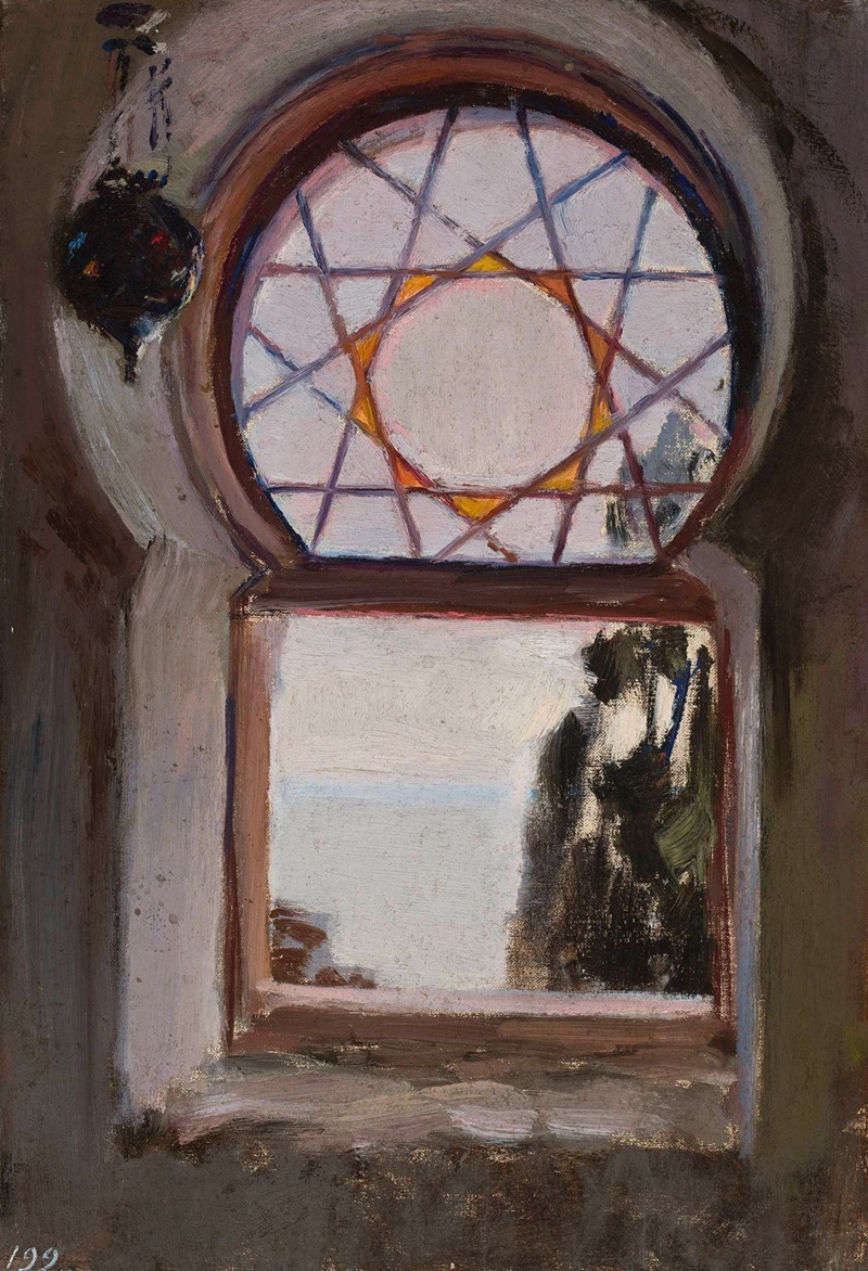 Jan Ciągliński - Window of the Bakhchi-Dere villa in Yalta. From the journey to Crimea
