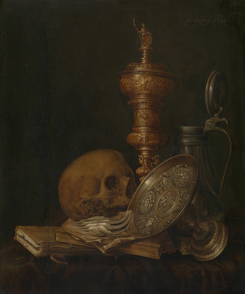 Jan Hendricksz. van Zuylen - Vanitas with show goblet and tazza