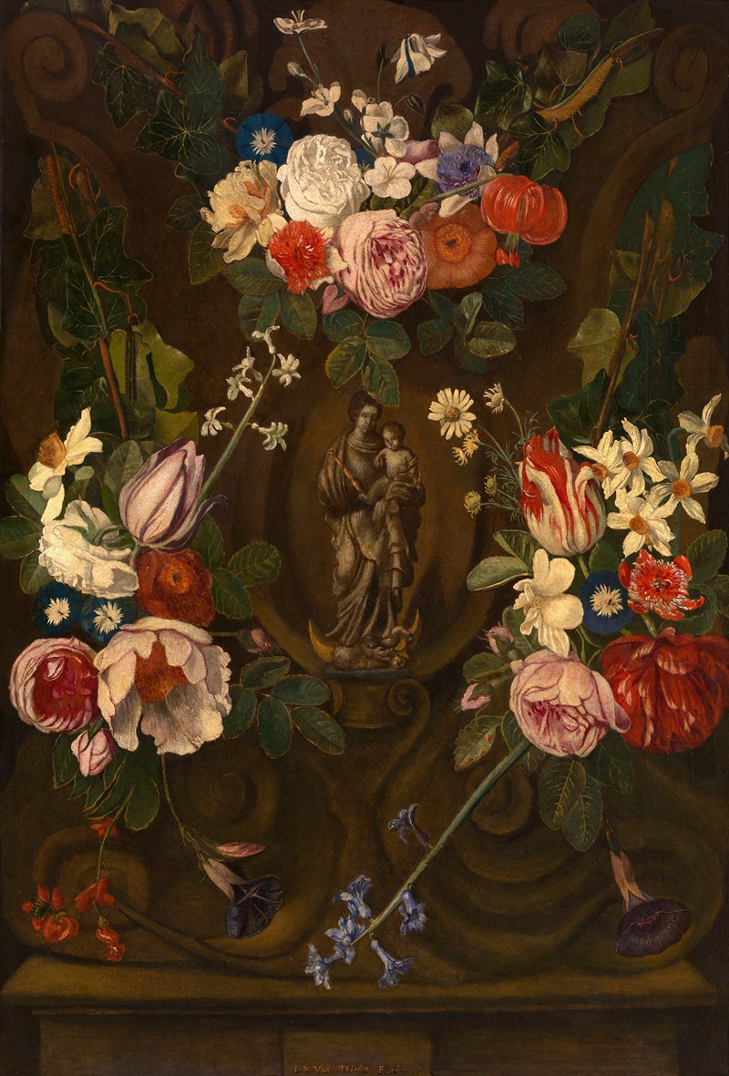 Jan Philips van Thielen - Madonna surrounded by a Garland of Flowers