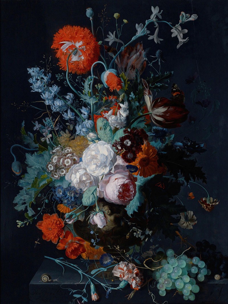 Jan van Huysum - Still Life of Flowers and Fruit 