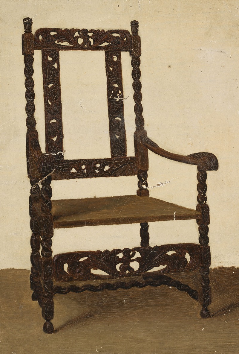 Jean Lulvès - Study of a Renaissance armchair