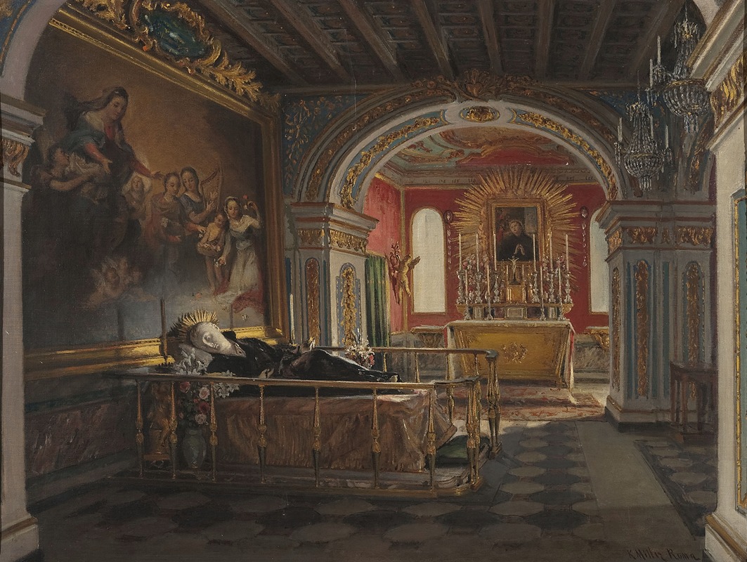 Karol Miller - Interior of the chapel of Saint Stanislaus Kostka in Rome