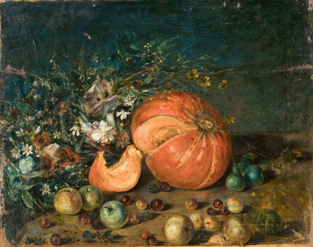 Martín Boneo - Still life (pumpkins and fruit)