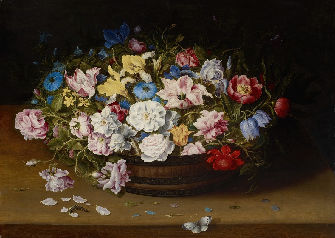 Osias Beert the Elder - Still Life of Flowers in a Basket