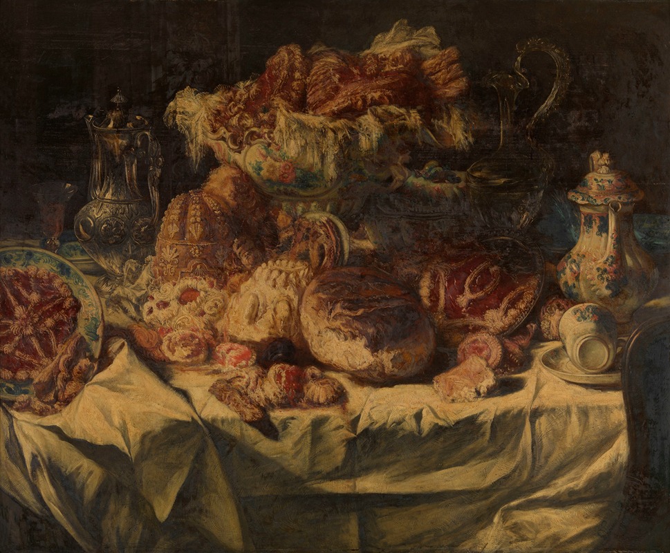 Willem Linnig the Younger - Still Life with Pastries