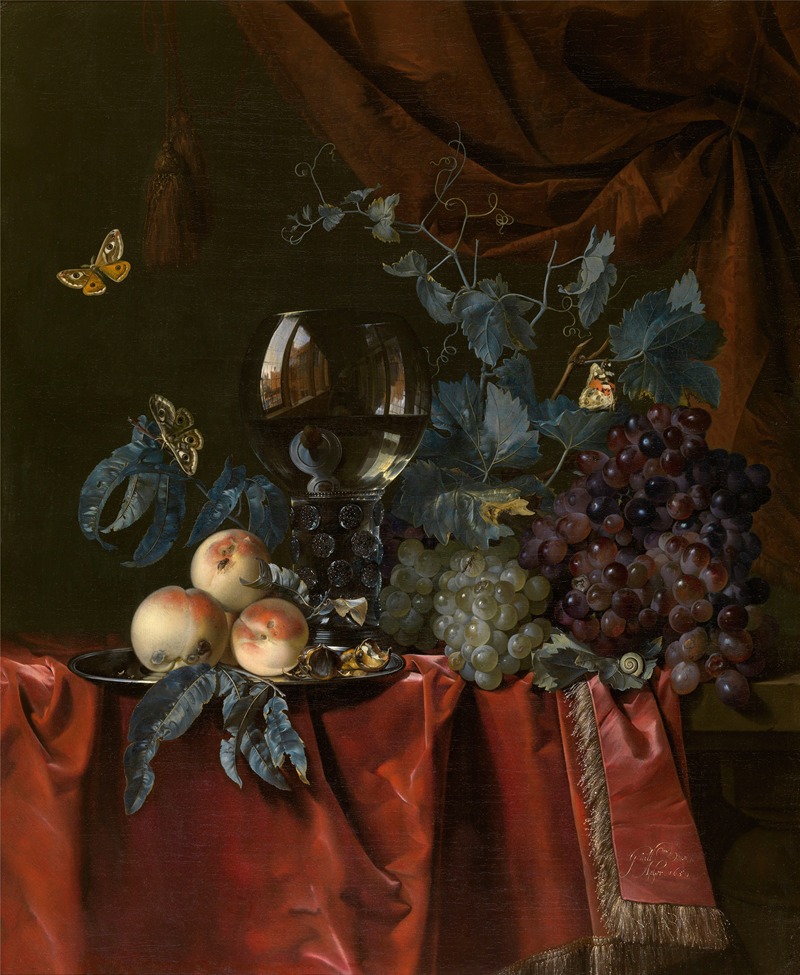 Willem van Aelst - Fruit and a Glass of Wine